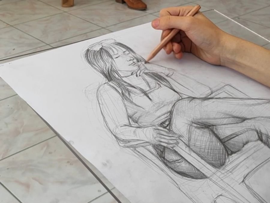 Canlı Model Çizimi Çalışması