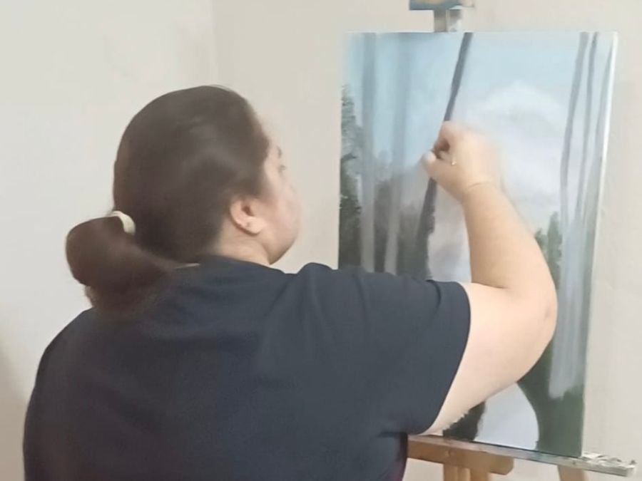 Resim Kursu Yetişkin Katılımcı Çalışma